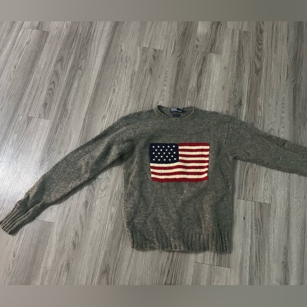 Polo Ralph Lauren Wool American Flag Sweater - Picture 2 of 11